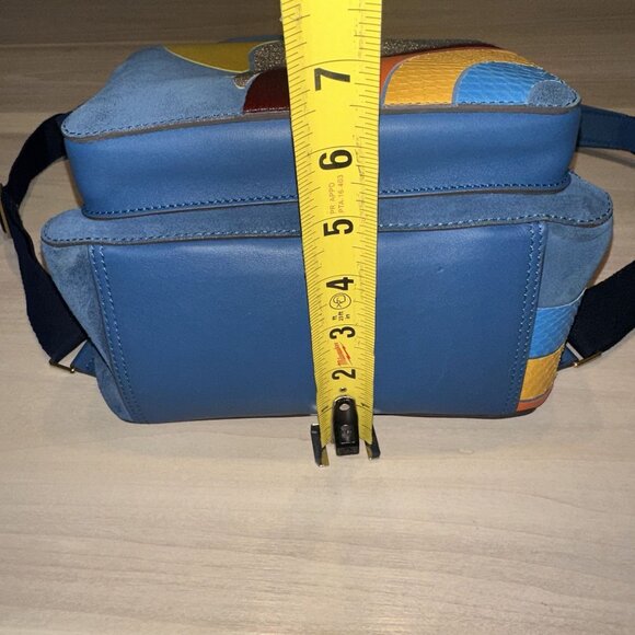 Anya Hindmarch Silver Cloud Blue Suede Mini Backpack - Picture 3 of 16